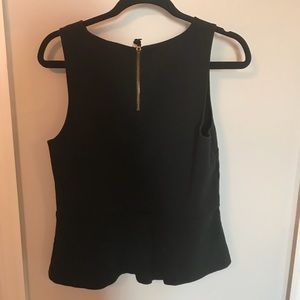 J Crew black knit Peplum Top